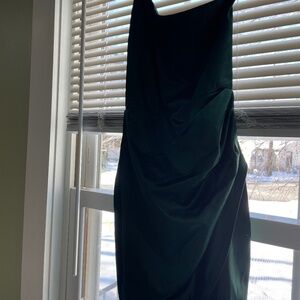Dark green tight cocktail dress